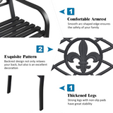 Tangkula Outdoor Steel Garden Bench Park Bench