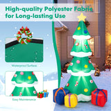 Tangkula 6 FT Inflatable Christmas Tree, Blow up Christmas Tree with 3 Gift Boxes, Self Inflating X-mas Tree with LED Lights