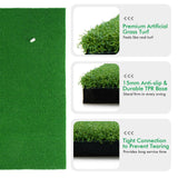 Tangkula 5ft x 3 ft Golf Hitting Mat, Artificial Turf Grass Mat with 3 Rubber Golf Tees