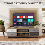 Tangkula TV Stand for TVs up to 60 Inch, TV Cabinet Entertainment Center for Living Room, 55 x 16 x 16.5 Inch
