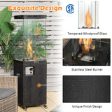 41,000 BTU Propane Patio Heater with Waterproof Cover - Tangkula