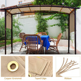 Tangkula 17x7 Ft Universal Pergola Replacement Canopy, Outdoor Canopy Shade Cover