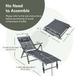 Tangkula Outdoor Aluminum Chaise Lounge Chair