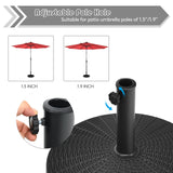49 LBS Patio Umbrella Base, 20.5 Inch Outdoor Umbrella Stand W/Rattan Design