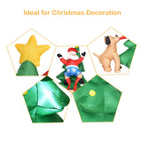 Tangkula 6 FT Inflatable Christmas Tree with Santa Claus & Dog