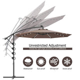 Tangkula 10 FT Patio Offset Umbrella with 360 Degree Rotation