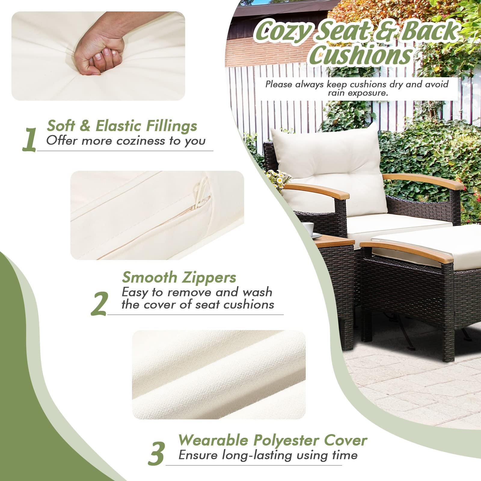 5 Piece Patio Furniture Set - Tangkula