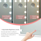 Tangkula Vanity Makeup Mirror with 15 Pcs LED Bulbs, 10X Magnification