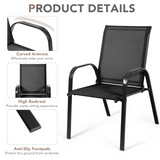Tangkula Patio Dining Chairs, Outdoor Bistro Chairs