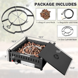 Tangkula Portable Tabletop Propane Fire Pit, Patiojoy 40,000 BTU Table Top Fireplace with Simple Ignition System