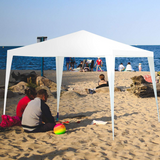 Tangkula 10'x10' Canopy Tent, Party Wedding BBQ Tent, Heavy Duty Gazebo Shelter Pavilion Cater w/4 Removable Sidewalls