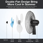 18 Inches Oscillating Standing Fan with Remote Control - Tangkula