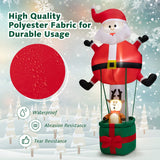 Tangkula 8 FT Inflatable Christmas Santa Claus w/ Hot Air Balloon & Reindeer