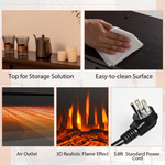 1400W 32 Inches Electric Fireplace with Mantel - Tangkula