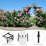 6.8 Ft Garden Arbor, Metal Arch with Trellis for Climbing Plant, Vines, Flowers