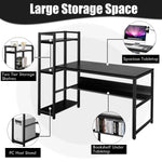 Computer Desk with 4 Shelves - Tangkula