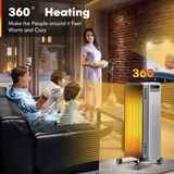 Tangkula 1500W Oil Filled Radiator Heater, Electric Space Heater with 3 Heat Settings