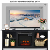 Fireplace TV Stand, 58 Inches Entertainment Media Console Center w/18 Inches 1400W Electric Fireplace