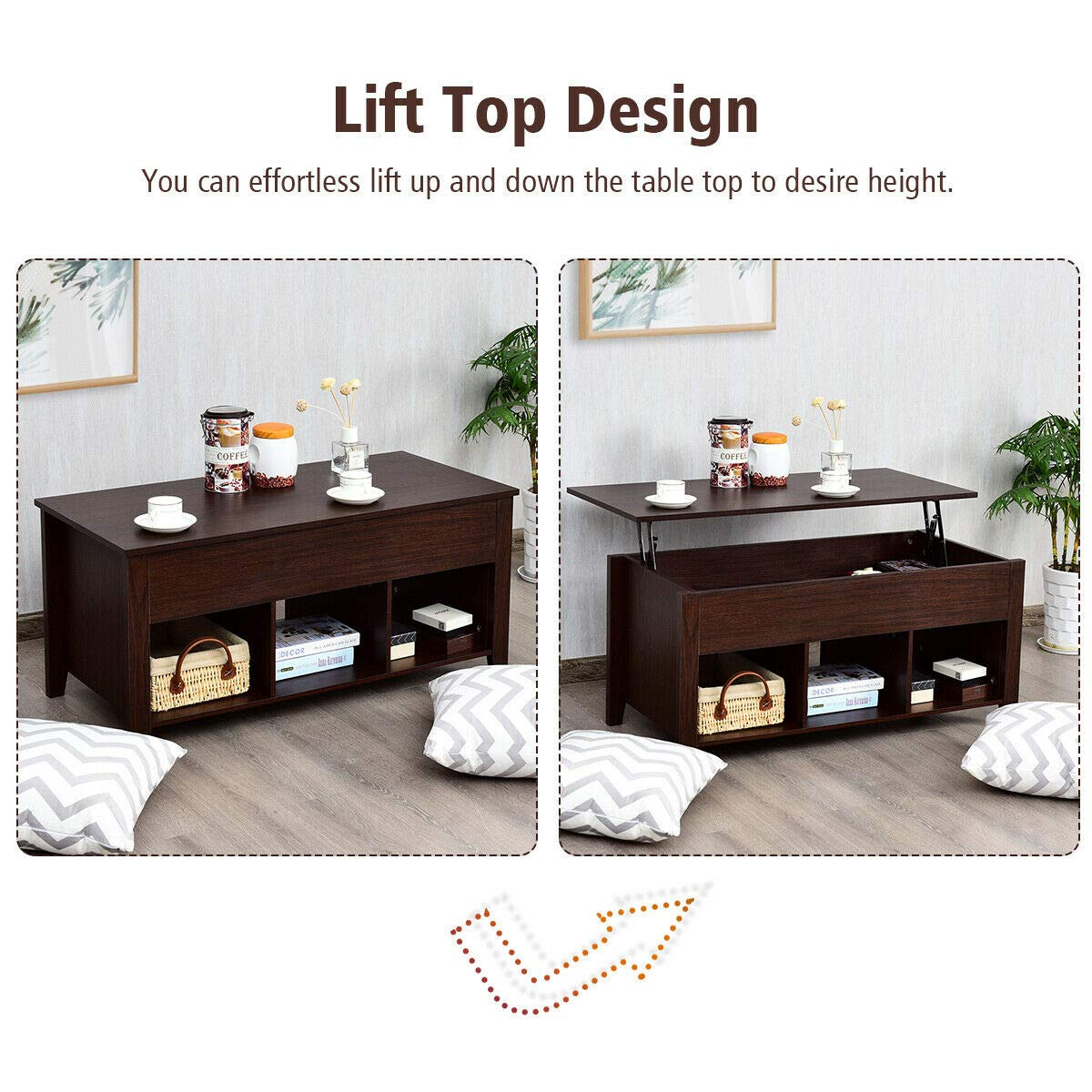  Lift Top Coffee Table - Tangkula