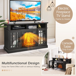 Electric Fireplace TV Stand for TVs Up to 50 Inch - Tangkula