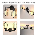 Tangkula Wall Sconce Wall Light Fixture Black Matal Industrial Vintage Rustic Retro Style