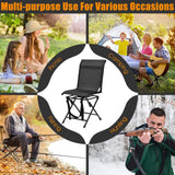 Tangkula 360-degree Swivel Blind Chair, Foldable Free Rotation Hunting Chair, Chair for Camping, Hunting, Fishing