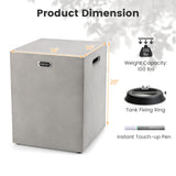 Tangkula Outdoor Propane Tank Cover, Patiojoy Propane Tank Hideaway Table with Side Handles & Adjustable Foot Pads