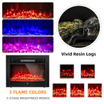 28.5 Inches Recessed Electric Fireplace Insert - Tangkula