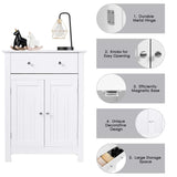 Tangkula Bathroom Storage Cabinet, Free Standing Bathroom Cabinet with Large Drawer