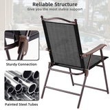 Tangkula Set of 2/4 Patio Folding Dining Chairs