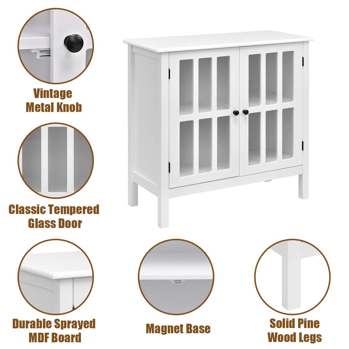 Sideboard Buffet Storage Cabinet - Tangkula