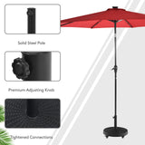 50 LBS Patio Umbrella Base, Round Outdoor Umbrella Stand W/Lockable Wheels