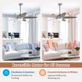 Tangkula 52 Inch Ceiling Fan with Lights, Indoor Modern LED Ceiling Fan