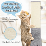 Tangkula 31 Inches Tall Cat Scratching Post, Claw Scratcher w/ Hanging Ball Toy