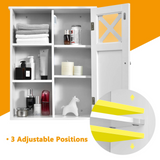 Tangkula Bathroom Medicine Cabinet, Wall-Mounted Modern Bathroom Storage Cabinet