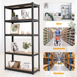 Tangkula Metal Storage Shelves, Heavy Duty Steel 5 Tier, Garage Organization Storage Rack, 36"Lx16''Wx72"H