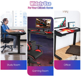 Tangkula Electric Stand up Gaming Desk, Height Adjustable Standing Desk with Programmable Memory & Splice Board