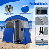 Tangkula Double-Room Shower Tent, Oversize Space Privacy Tent