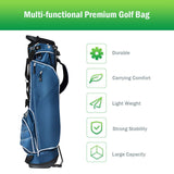 Tangkula Golf Stand Bag, Lightweight Organized Golf Bag, Easy Carry Shoulder Bag with 3 Way Dividers and 4 Pockets for Extra Storage