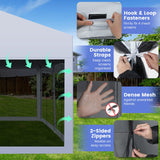 Tangkula 10FT x 20FT Pop-Up Canopy, UV Screen House Party Tent with Removable Sidewalls