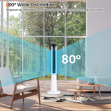 Tangkula 48-Inch Tower Fan with Remote Control, Quiet Bladeless Tower Fan