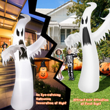 Tangkula 12 FT Halloween Inflatable Ghost, Quick Blow up Halloween Decoration, Giant Inflatable Specter with Bright LED Lights