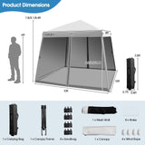 Tangkula 10x10 Ft Pop Up Canopy with Netting