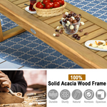 Tangkula 52 Inches Acacia Wood Patio Bench