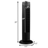 Tangkula 28-Inch Oscillating Tower Fan, Quiet Cooling Whole Room Bladeless