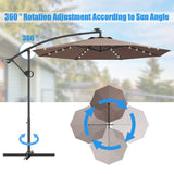 Tangkula 10 FT Patio Offset Umbrella with 360 Degree Rotation