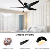 Tangkula 60 Inch Ceiling Fan with Light