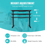 Tangkula 55 x 28 Inch Electric Standing Desk, Height Adjustable Sit to Stand Desk