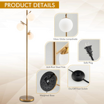 3-Globe Floor Lamp - Tangkula