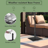 Tangkula 35 LBS Patio Umbrella Base, 20 Inches Heavy Duty Umbrella Stand, Square Umbrella Base